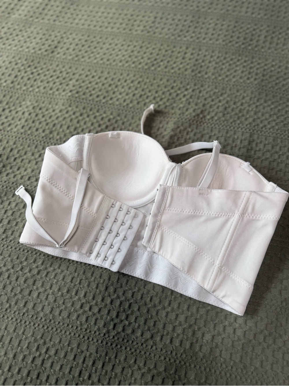 White Pearl Embellished Bustier Top - Picture 2 of 2
